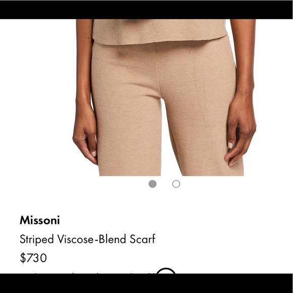 Missoni Viscose Blend Striped Shimmer Scarf. - Picture 5 of 6